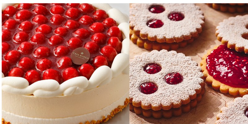シュス木苺レアチーズケーキ15cm＆最高級洋菓子リンツァーアウゲン5枚セット